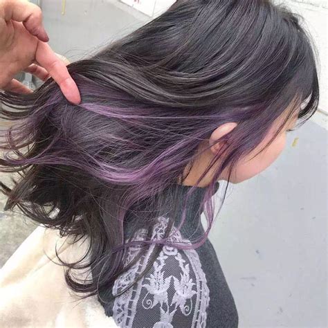 黑 髮 挑 染 紫色